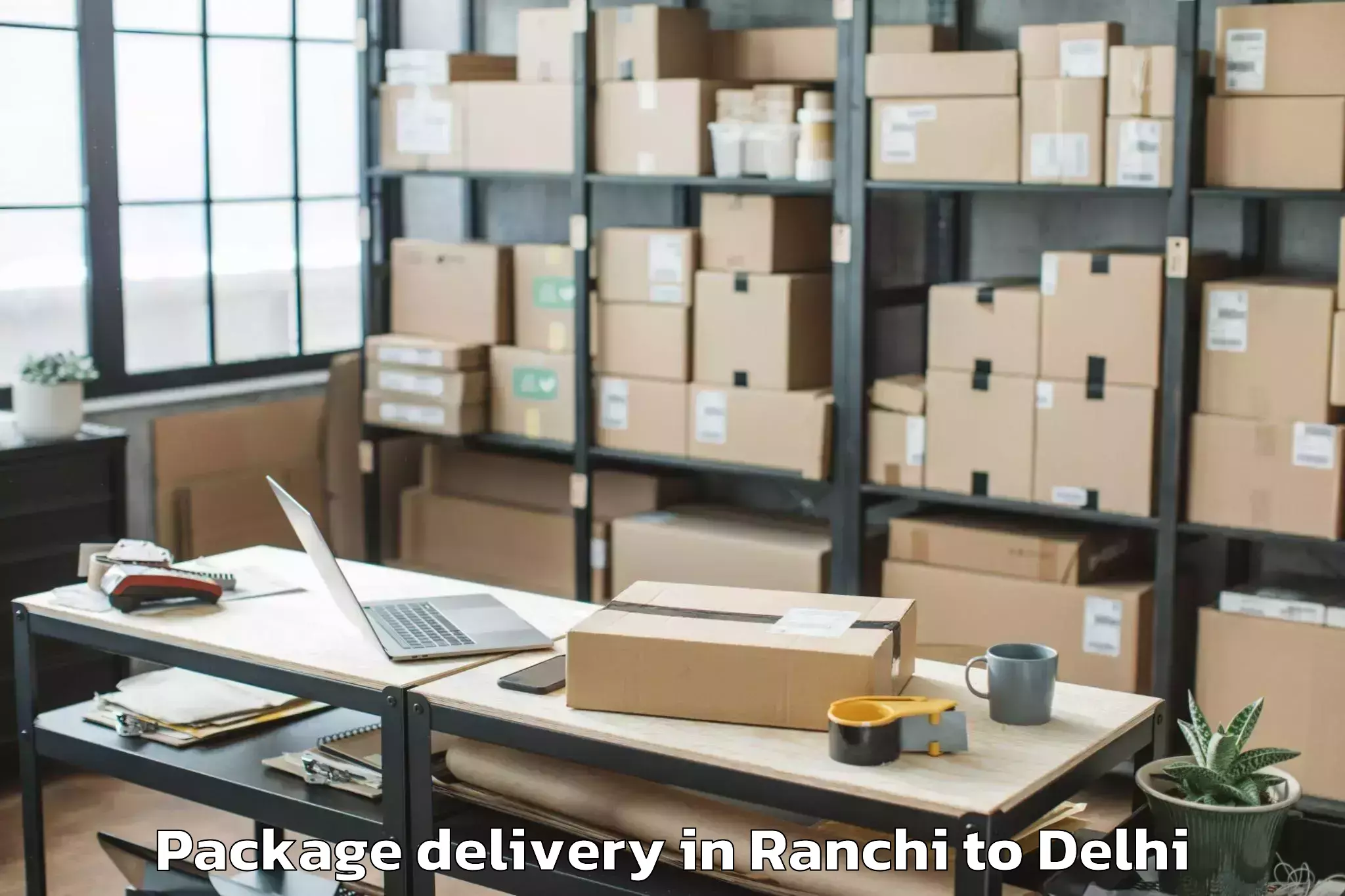 Easy Ranchi to Flatted Factory Complex Okhla Package Delivery Booking